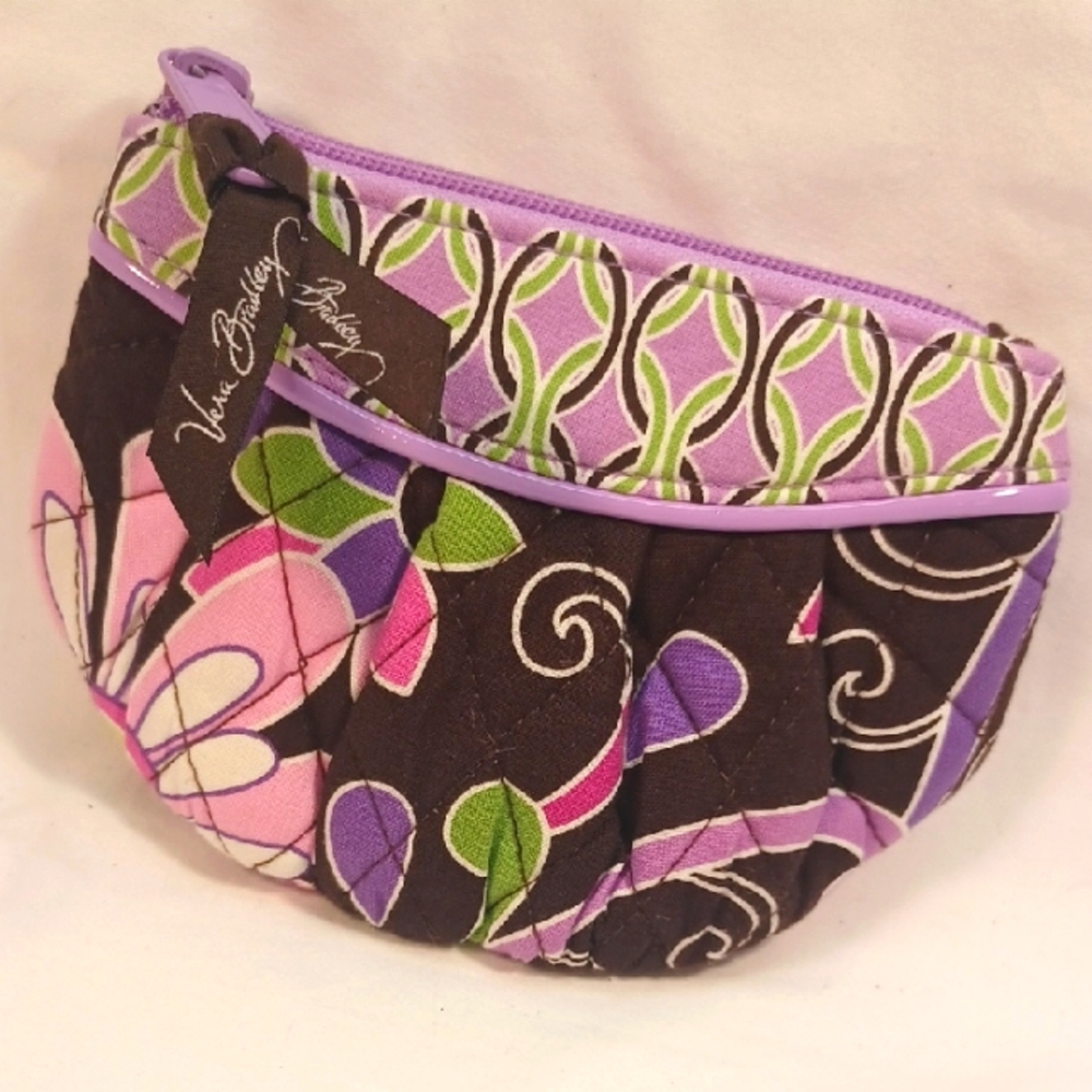 Vera Bradley Change/Coin Purse in "Purple Punch" Pattern. Excellent Condition!!